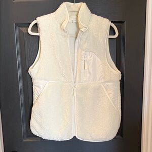 Maurices Cream Fleece Zip Vest